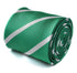 green tie with white club stripes
